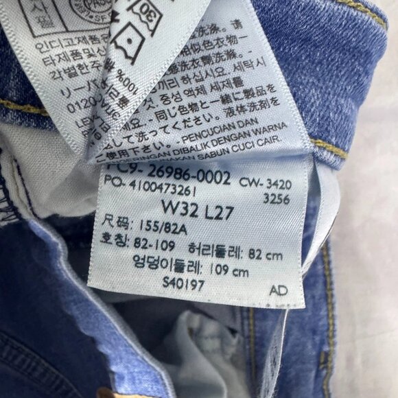 Levi's Tapered Leg Jeans Womens Blue Denim High Waisted 5-Pocekts Size 32 - Picture 14 of 16